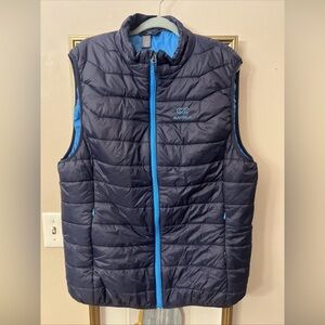 NWT Navy Quilted Puffer Vest with Blue Trim 3XL fits 2XL see measurement